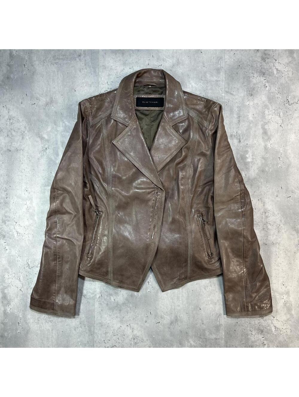 Vintage Women’s Elie Tahari Geniune Lamb Leather Jacket